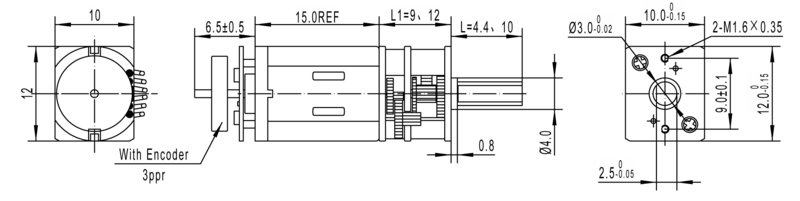 12CPR Micro Speed Reduction Motor Mini Gear Box Motor with Magnetic ...